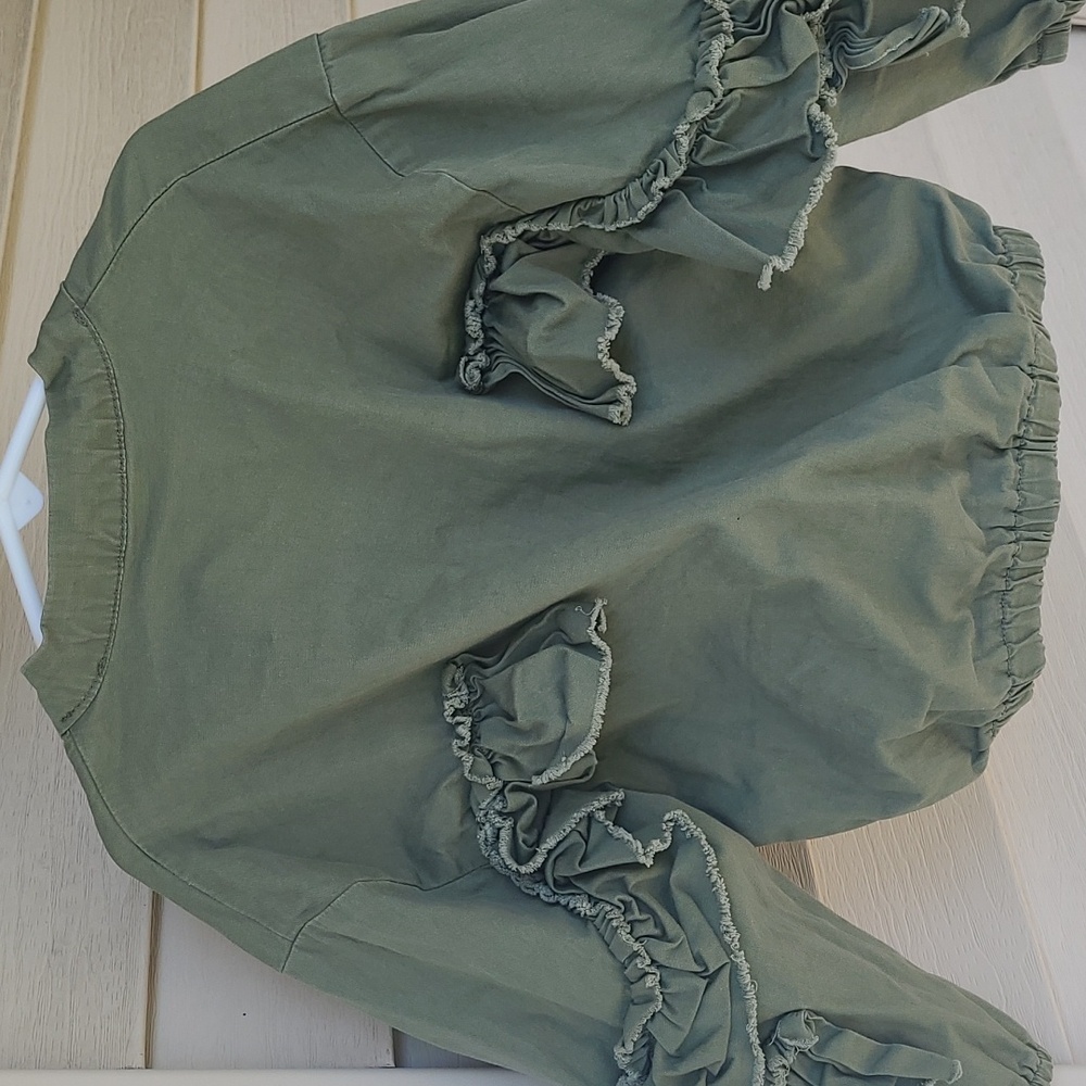 Stem Khaki Ruffle Jacket - Picture 3 of 4